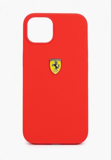 Чехол для iPhone Ferrari Ferrari для iPhone 13 чехол Liquid silicone with metal logo Hard Red