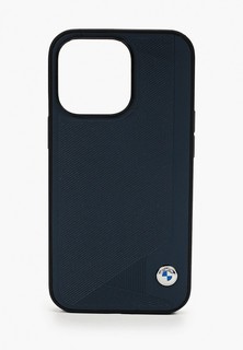 Чехол для iPhone BMW 13 Pro, Signature Genuine leather Seat Debossed Hard Navy