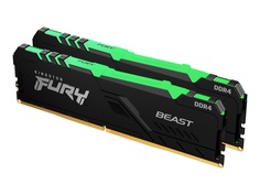 Модуль памяти Kingston Fury Beast RGB DDR4 DIMM 3733Mhz PC29800 CL19 - 16Gb Kit (2x8Gb) KF437C19BBAK2/16