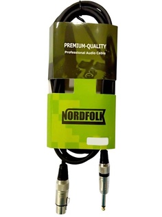 Кабель микрофонный NordFolk XLR/F - 6.35mm Jack Mono 5m NMC246/5M