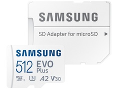 Карта памяти 512Gb - Samsung Micro Secure Digital XC Evo Plus Class 10 MB-MC512KA с переходником под SD