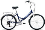 Велосипед Forward VALENCIA 24 2.0 (24 6 ск. рост 16) 2020-2021 темно-синий/серый RBKW1YF46004