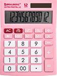 Калькулятор настольный Brauberg ULTRA PASTEL-12-PK РОЗОВЫЙ, 250503