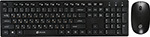 Беспроводная компьютерная клавиатура и мышь Oklick 240M черный