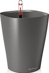 Настольное кашпо с автополивом Lechuza DELTINI, с субстратом в комплекте, пластик, антрацитовое, Д14 В18 см, 1,2 л, 14903