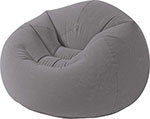 Надувное кресло Intex 114х114х71 см Beanless Bag серое, 100кг