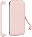 Внешний аккумулятор Solove (Mi) Power Bank 10000mAh Dual USB/Type-C со встроенными двумя кабелями USB/Type-C и Lightning (розовый) Coocazoo