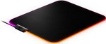 Игровой коврик для мыши SteelSeries QcK Prism Cloth Medium, RGB подсветка, черный