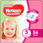 Подгузники Huggies Ultra Comfort 5 разм (12-22 кг) L (Junior) 64 шт. Д/ДЕВ