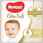 Подгузники Huggies Элит Софт 4 (8-14кг) 66 шт