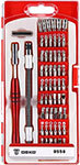 Отвертка универсальная для точных работ с набором бит и гибким валом Deko BS58 красный ДЕКО