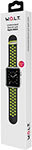 Силиконовый браслет W.O.L.T. для Apple Watch 42 мм, черный зеленый Wolt