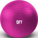 Гимнастический мяч Original FitTools 55 см фуксия с насосом