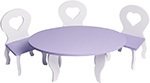 Набор кукольной мебели Paremo для кукол Шик Мини: стол стулья цвет: белый/фиолетовый