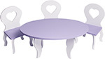 Набор кукольной мебели Paremo для куколШик: стол стулья цвет: белый/фиолетовый
