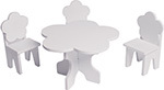Набор кукольной мебели Paremo для кукол Цветок: стол стулья цвет: белый