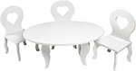 Набор кукольной мебели Paremo для кукол Шик: стол стулья цвет: белый