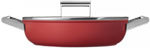 Сковорода Smeg CKFD2811RDM Глубокая сковорода с двумя ручками и крышкой 28 см красная