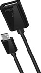 Кабель Nobby с адаптером Nobby OTG Comfort, USB- microUSB, 0.15м, черн. 006-001