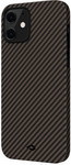 Чеxол (клип-кейс) Pitaka для iPhone 12 mini коричнево-черный (KI1206)