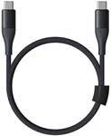 Кабель Solove Type-C/Type-C 100 см 20W PD 3А нейлоновая ткань D3 8мм Защитный ЧИП (DW3 Green) техпак Coocazoo