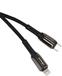 Кабель Usams SJ401 Power Delivery, Type-C - Lightning Zync Alloy (1.2 м), черный (SJ401USB01)