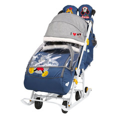 Санки-коляска Ника Disney-Baby 2 темно-синий (DB2/4) Nika