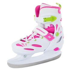 Коньки NORDWAY Julia, раздвижные, прогулочные, для девочек, 34-37, белый/розовый [a20endih012-00]