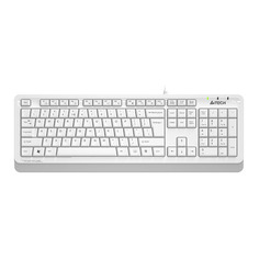 Клавиатура A4TECH Fstyler FKS10, USB, белый серый [fks10 white]