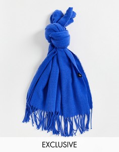Широкий шарф кобальтового синего цвета в стиле унисекс Reclaimed Vintage Inspired-Голубой