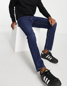 Умеренно выбеленные джинсы узкого кроя Emporio Armani J06-Голубой