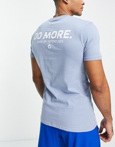 Пастельно-синяя футболка Gym 365 Do More-Голубой