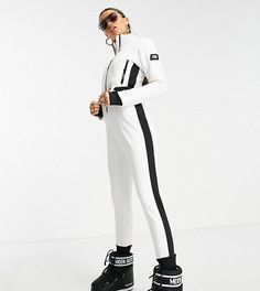 Горнолыжный костюм монохромного цвета в стиле колор блок ASOS 4505 Petite-Белый