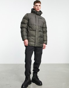 Удлиненный зеленый пуховик Helly Hansen Active-Зеленый цвет