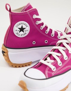 Кроссовки ягодного цвета Converse Run Star Hike-Фиолетовый цвет