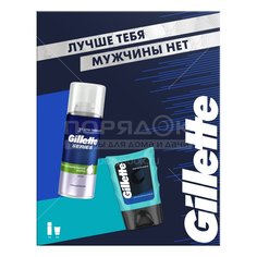 Подарочный набор Gillette TGS Sensitive Skin (пена для бритья 100 мл + гель после бритья 75 мл)