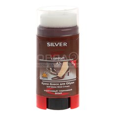 Крем Silver, Comfort, для обуви, 50 мл, с губкой, коричневый, KS3008-02