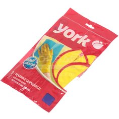 Перчатки хозяйственные резина, M, York, 092020