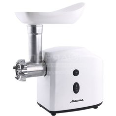 Мясорубка электрическая Аксинья КС-2001 с реверсом, белая, 1.8 кВт