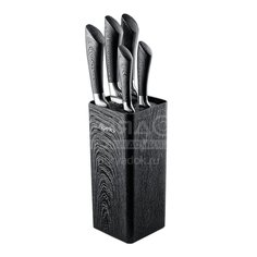 Набор ножей стальных Alpenkok K-2115 на подставке, 6 предметов