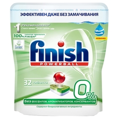 Моющее средство для посудомоечной машины Finish 0% 32 таб. (3190521) 0% 32 таб. (3190521)
