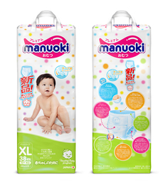 Трусики-подгузники Manuoki, р. 4+, 12+, 38 шт