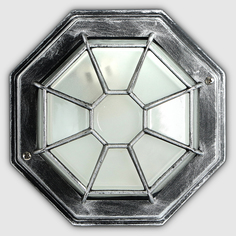 Светильник садовый Amber Lamp 6804LB настенный IP44 E27 100Вт, черное серебро