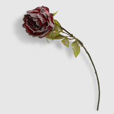 Цветок искусственный Dpi пион заснеженный 77 см красный
