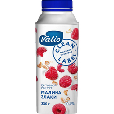 Йогурт питьевой Valio с малиной и злаками 330 мл