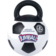Игрушка для собак GIGWI Jumball Мяч футбольный c ручкой белый 26 см
