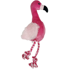 Игрушка для собак CHOMPER Rope Skeleton Birds Фламинго с канатом и пищалкой 31 см