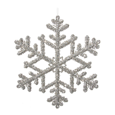 Подвеска Shishi ny Снежинка серебристая 19,5 см