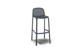 Барный стул севилья барный стул из пластика, цвет темно-серый (outdoor) серый 43x96x51 см.