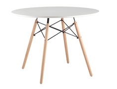 Стол dsw d100 (stool group) белый 72 см.